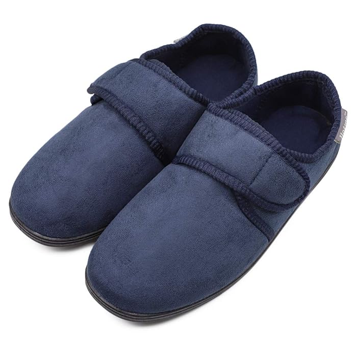 Buy Mens Comfy Memory Foam Diabetic Slippers Extra Wide Width
