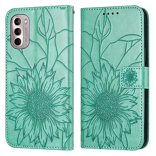 Protection Motorola Moto G Stylus 2022 5G étui rabat cuir vert anti-choc