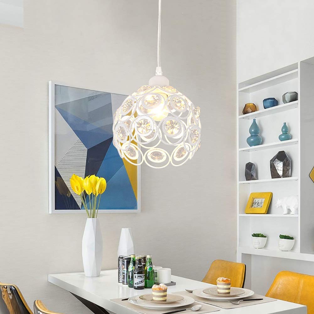 PCXEHUYP Led Chandeliers, Ceiling Light Aisle Corridor Cloakroom Restaurant Staircase Bar Taiwan Entrance Hall Balcony Single Crystal Chandelier/Black