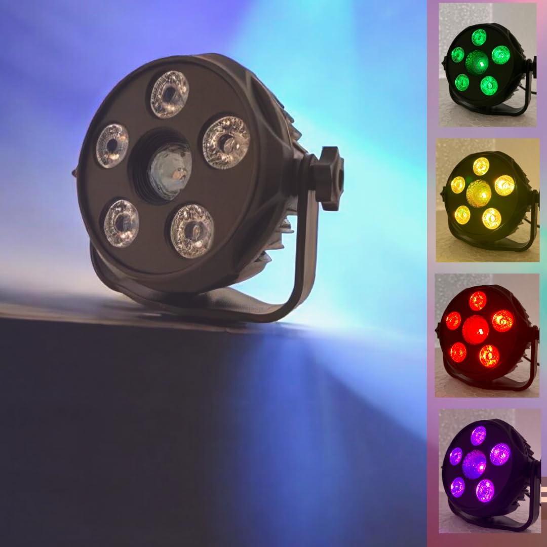 6 LED Mini DJ Par Disco/Club Light, Slim Indoor Lighting System for Home, Diwali, Mandir, Pooja Room, Festival Decorations-image-20