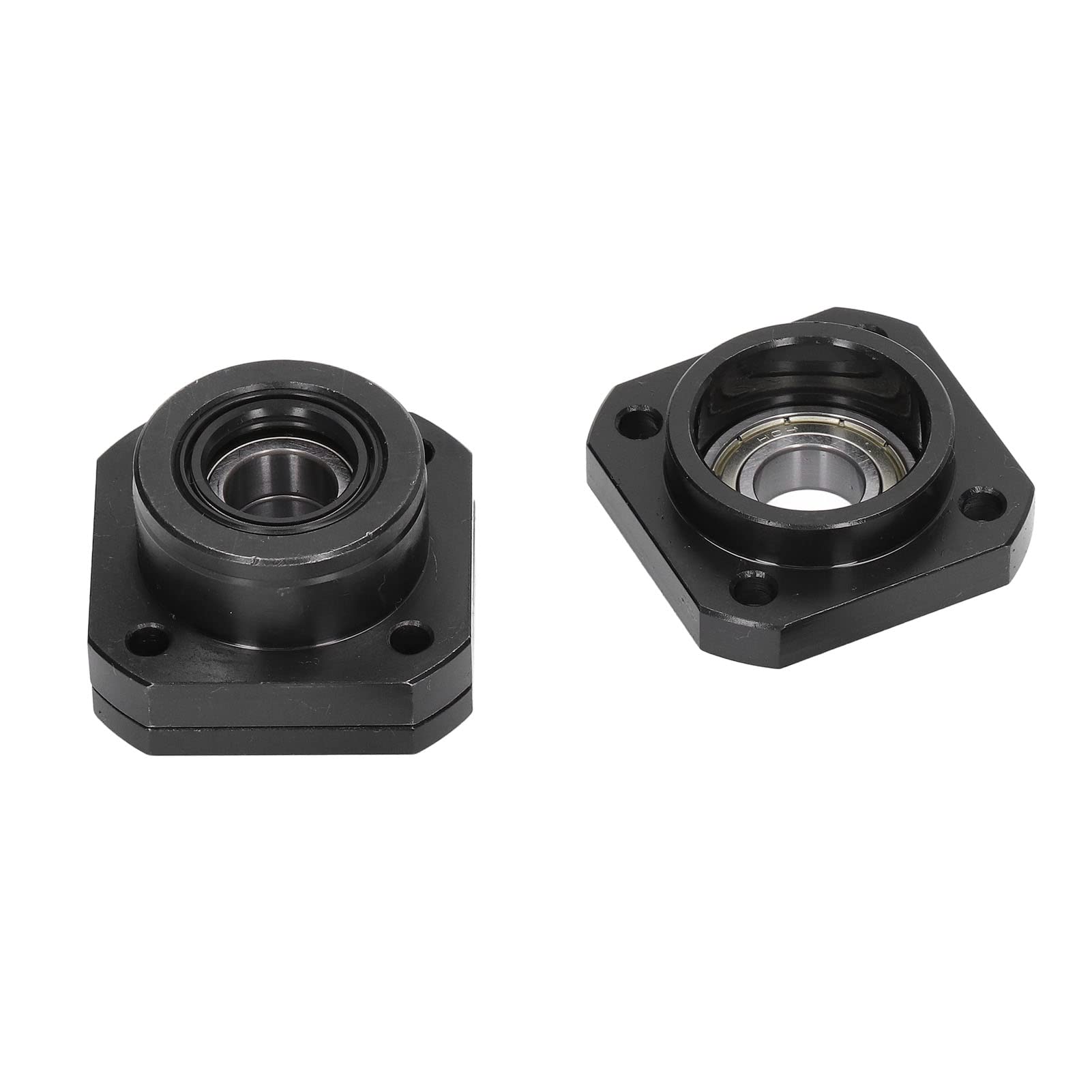 Screw End Support FK15 FF15 Bearing Block Set Kit, C7 Grade Conversion, Accuracy 0.05mm, Installation, Durably Carbon Steel Material, For SFU2005 SFU2010 Screw