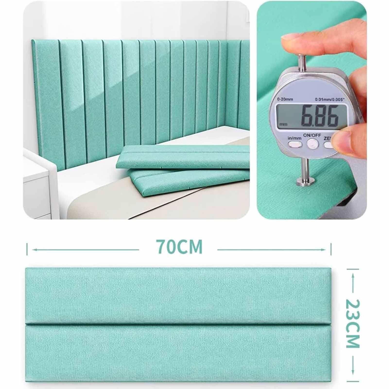 Anti-collisione 3D Imbottitura della Parete per Bambini, Autoadesiva Sicurezza Morbido Adesivi Murali, per testiera del Letto, Camera dei Bambini, cameretta dei Bambini,005,6pcs