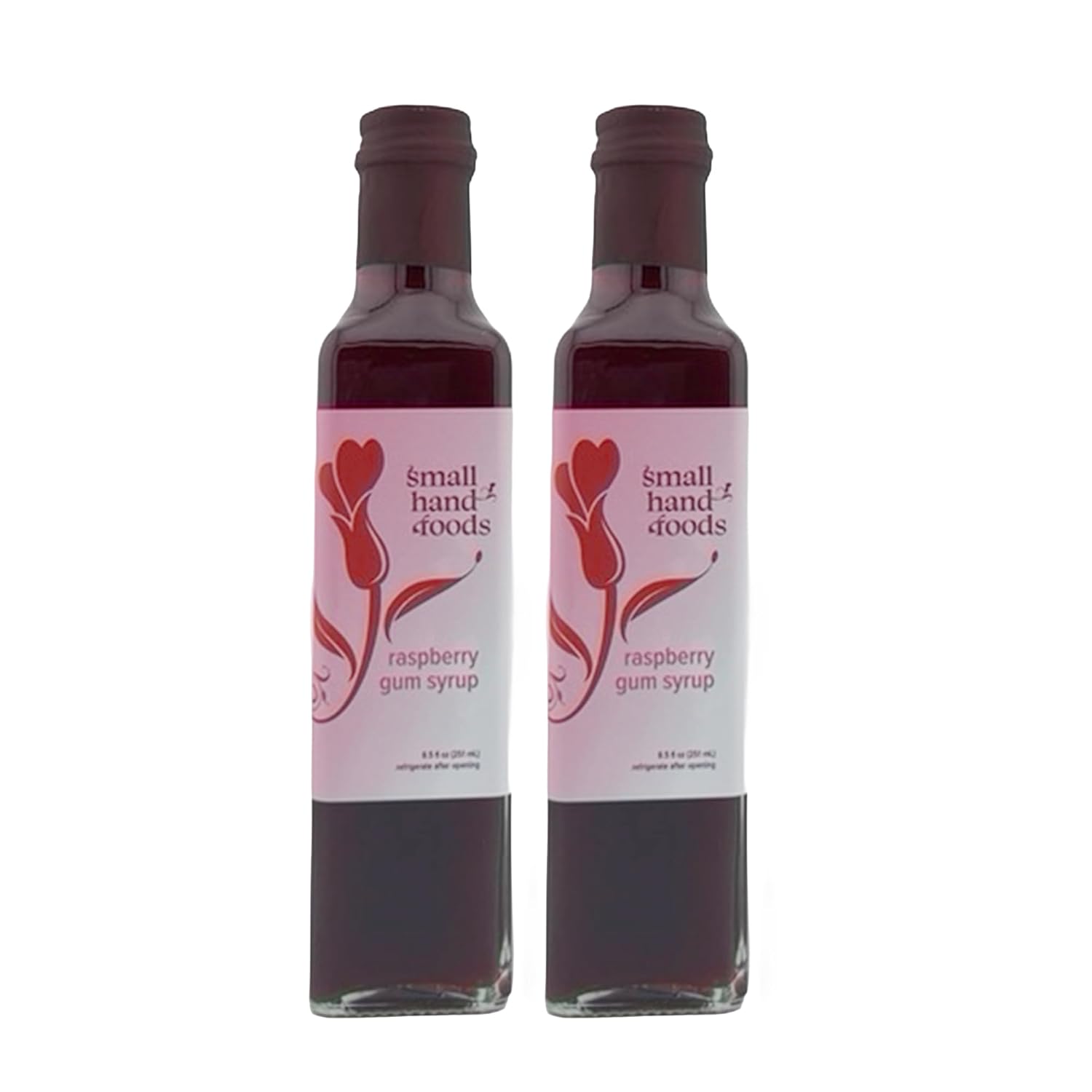 Small Hand Foods Raspberry Gum Syrup - 8.5 oz (Pack of 2)