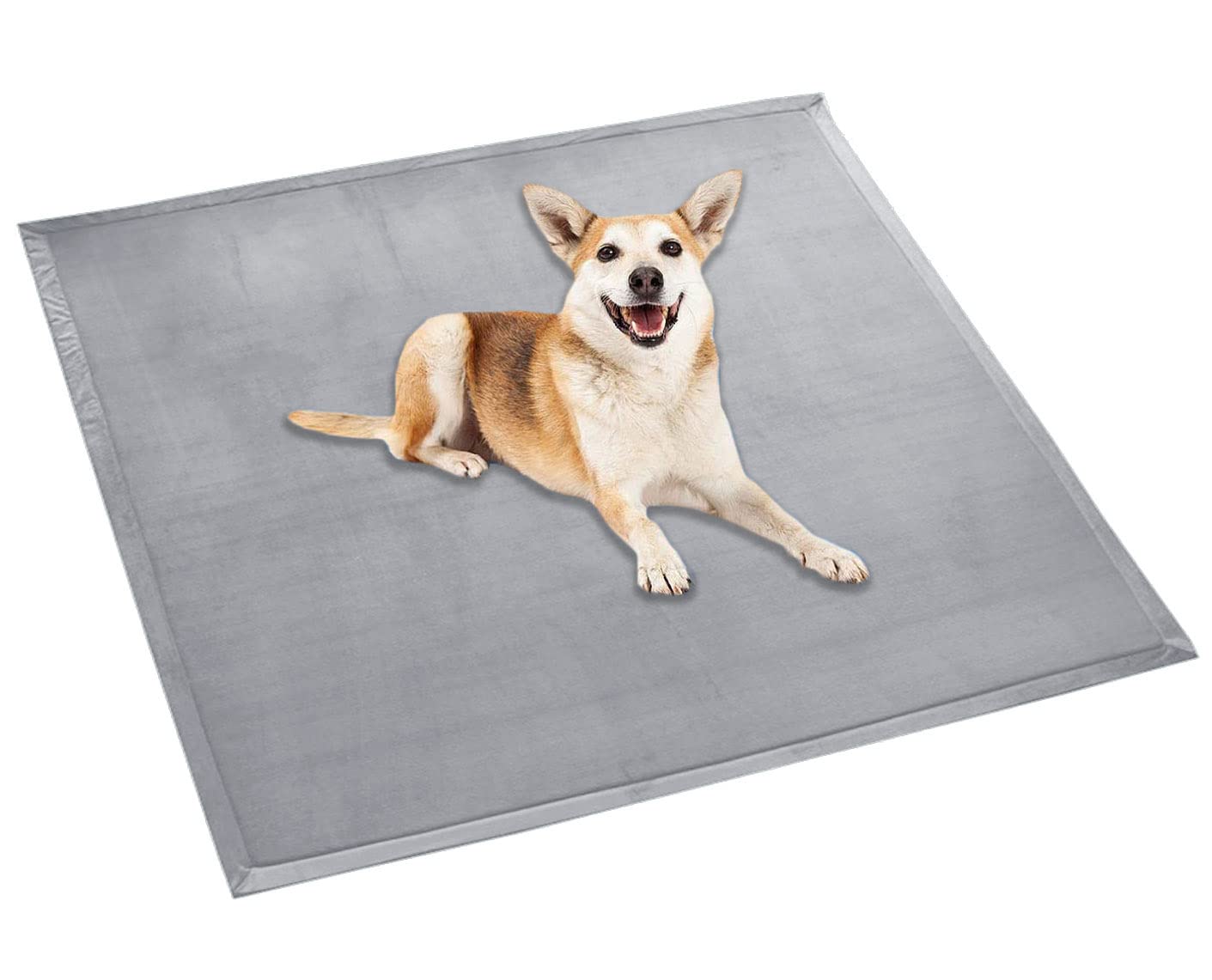 Waigg Kii Dog Bed Mat Soft Coral Velvet Large Pet Mat,Calming Cat Sleeping Mat Non-Slip Dog Mattress for Small Medium Large Dogs Cats (160x130cm,Grey)