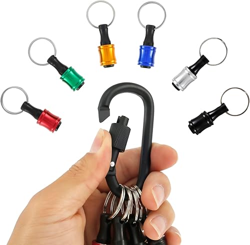 Miniatura 7 de Llavero de liberación rápida de 14 puntas para destornillador de impacto, barra de extensión de llavero con accesorio de taladro de ángulo recto de