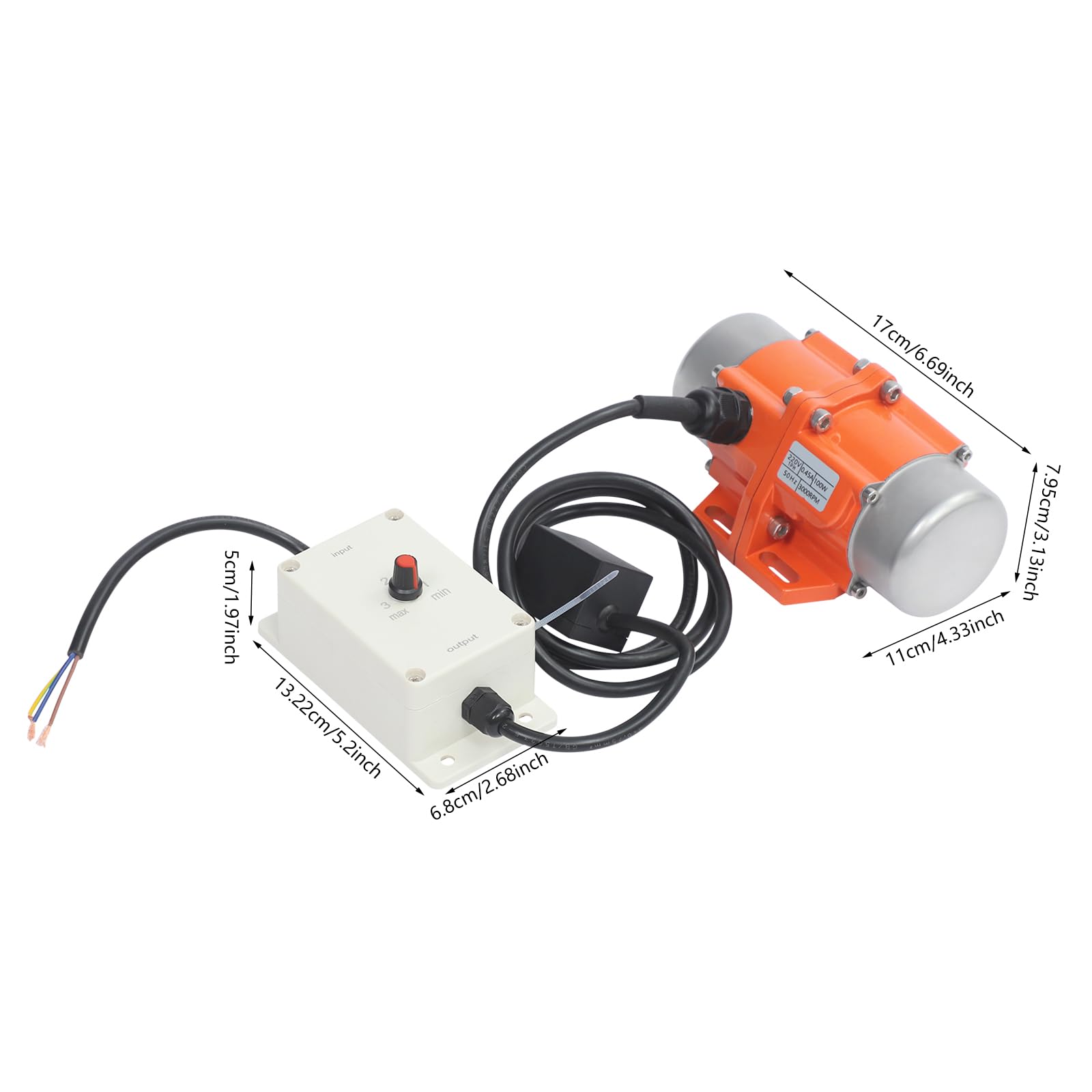 Motore a vibrazione 100 W, regolabile, AC 220 V, 50 Hz, motore elettrico, motore versatile per estrazione mineraria, metallurgia, carbone, energia e costruzione