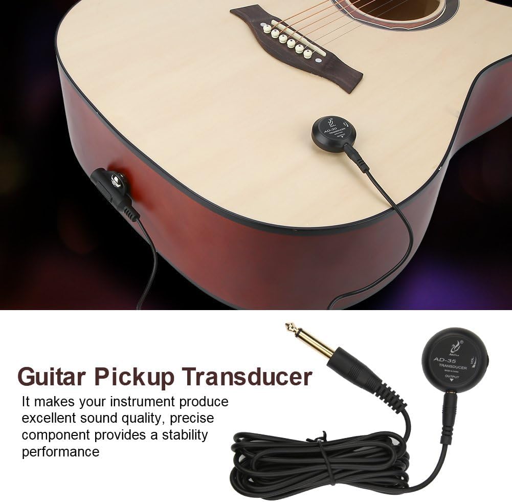 Dilwe Mini przetwornik piezoelektryczny, przetwornik mikrofonu kontaktowego do gitar akustycznych, skrzypiec Ukelele