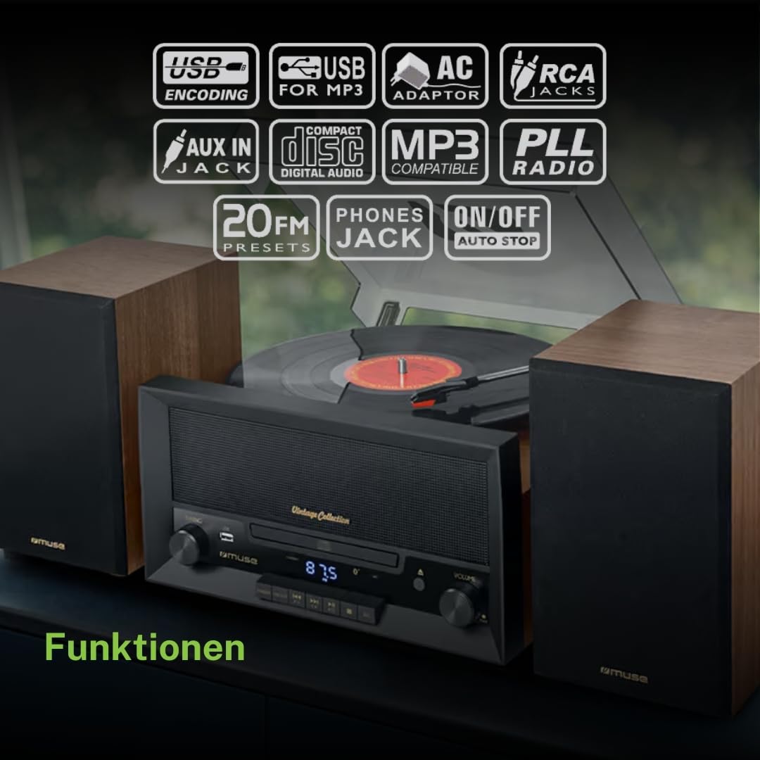 MUSE Platine Vinyle USB MT-120 MB