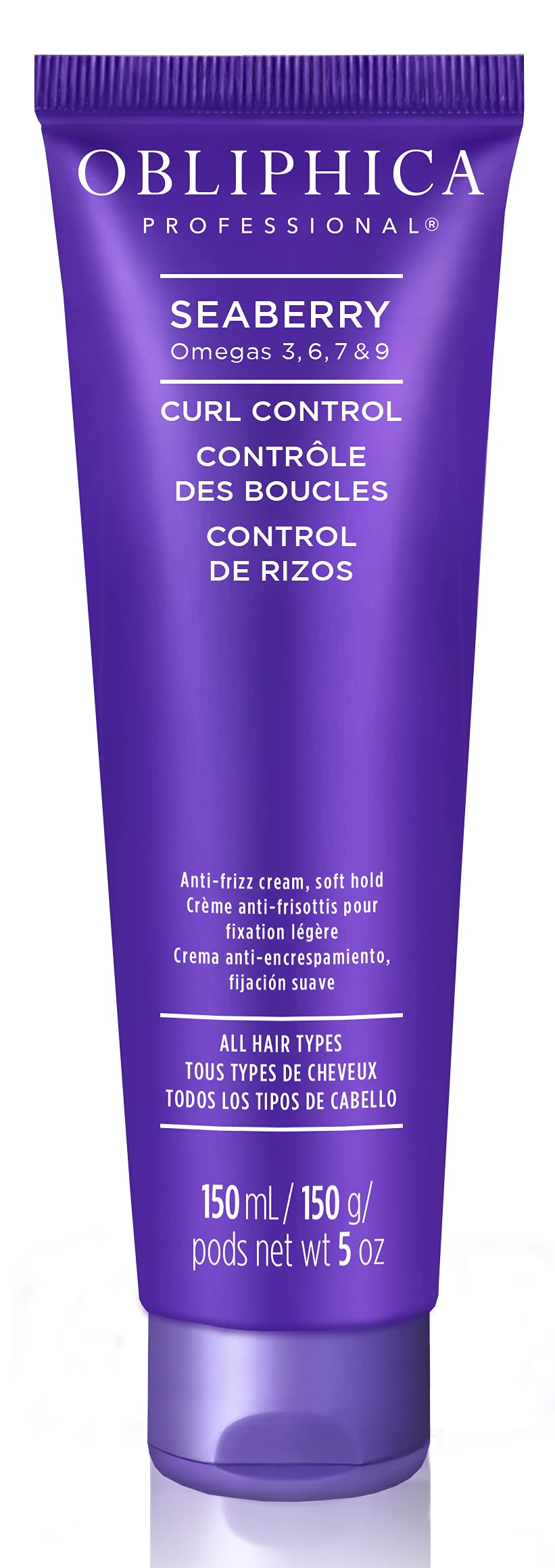 Obliphica ProfessionalHair Styling Agent - Defining Cream for Normal, Coarse Thick Hair, 5 Fl Oz, Anti-Humidity Protection, Curl Enhancer, Natural UV Protection