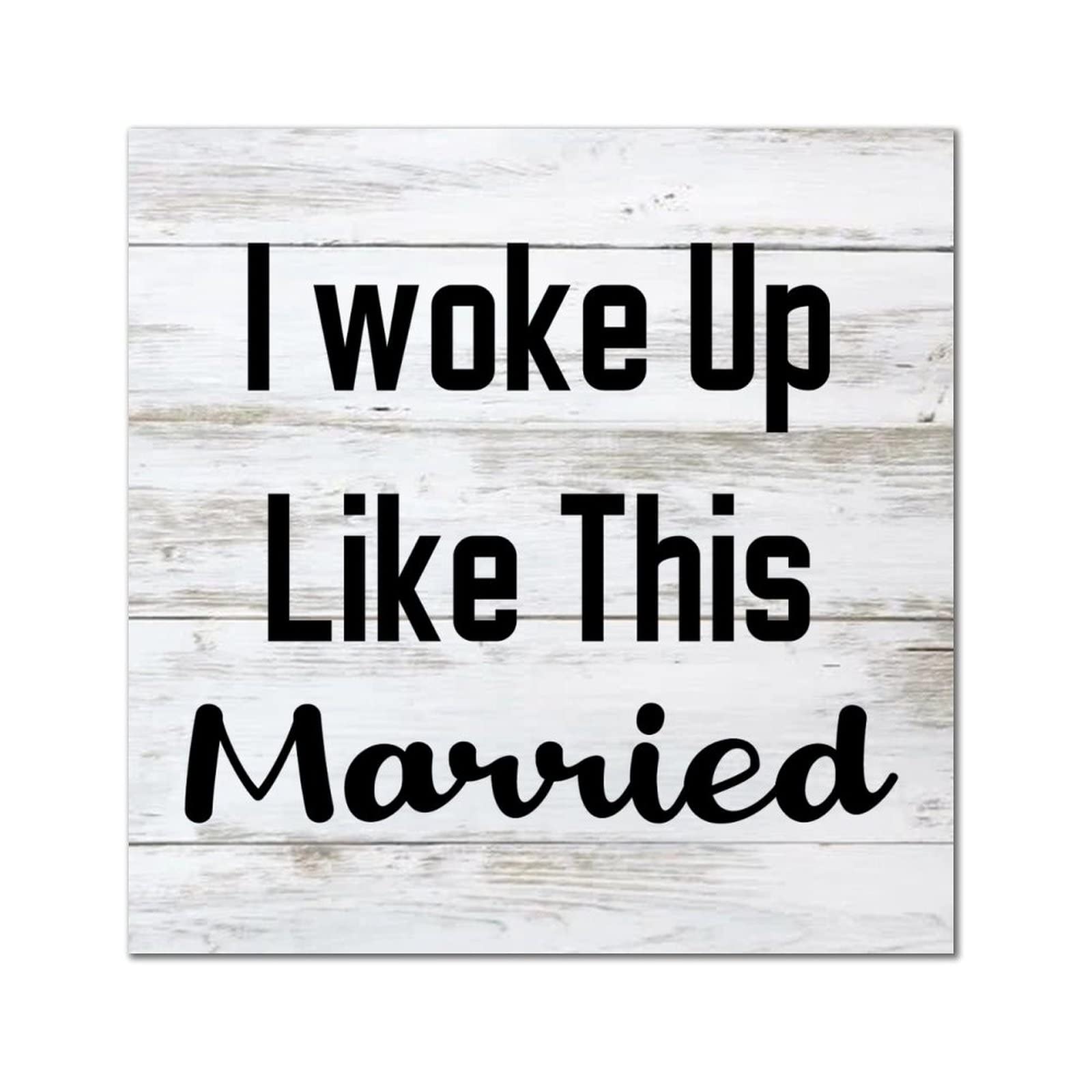 Cadeau pendaison de crémaillère avec plaque bois romantique mariage