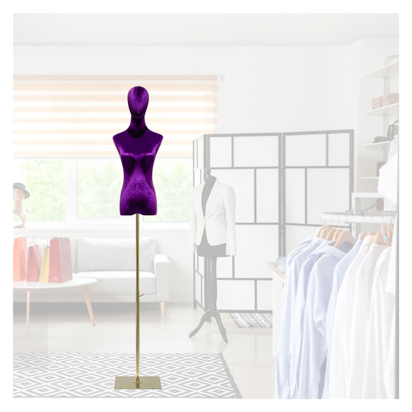 Maniqui Costura Mujer Cuerpo del Maniquí Pie con Soporte Ajustable, Maniquí Femenino Costura Torso Maniquí Sastre con Cabeza for Mostrar Ropa Y Joyas(A,M-Medium)