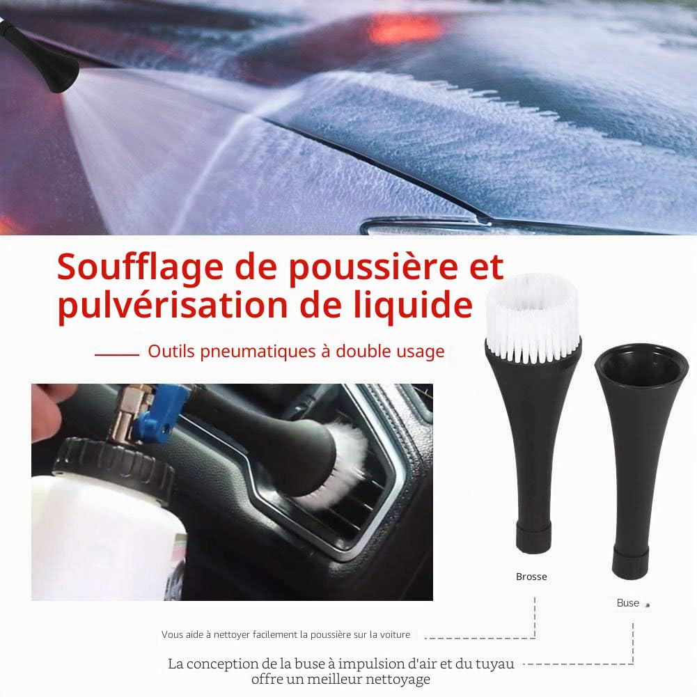 1L de voiture neige mousse Lance lavage pistolet Kit de nettoyage avec 2 set buse connecteur pulvérisateur