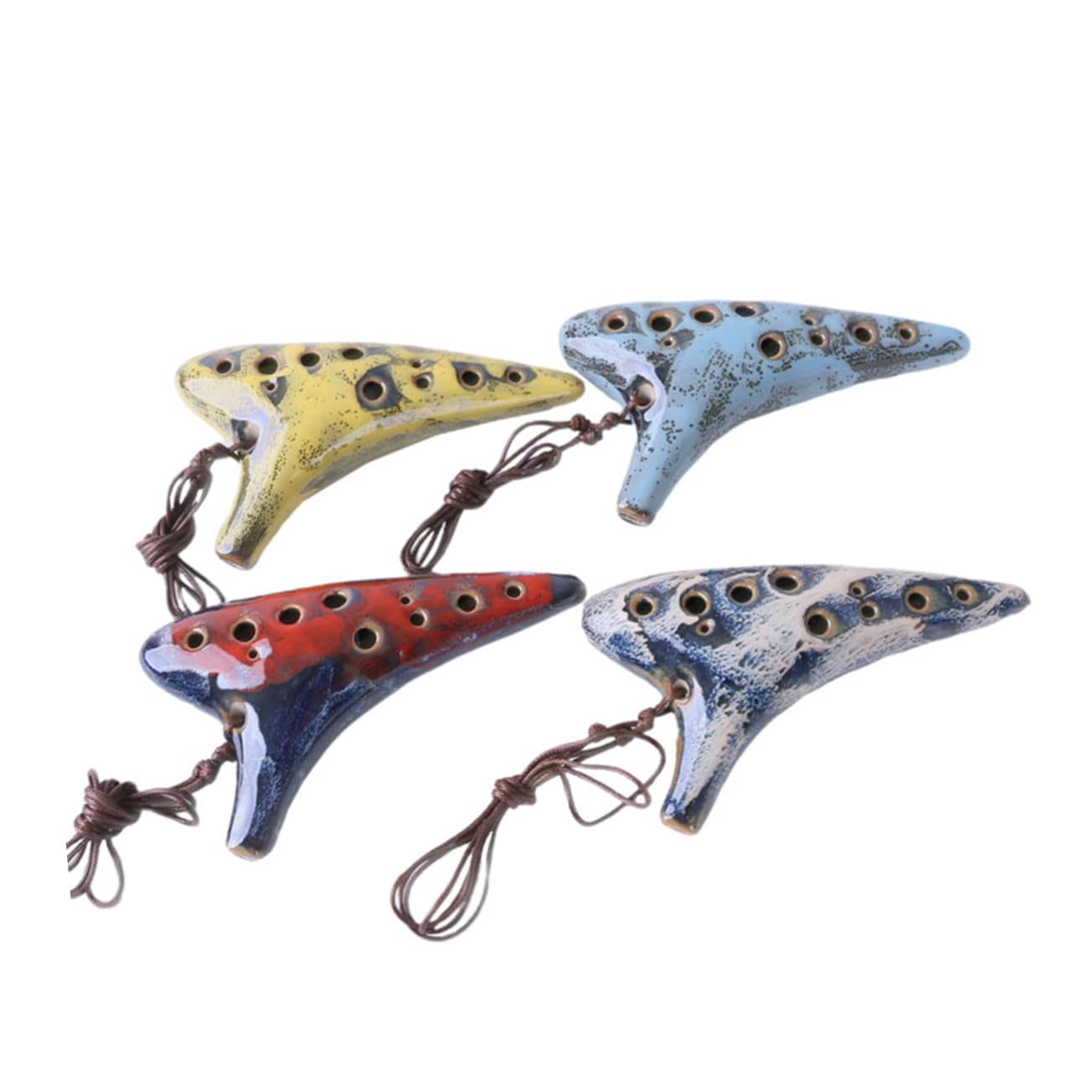 Yardwe 12 Holes Alto c Ocarina Mellow Fingerholes Ergonomic Design for Music Lovers Random