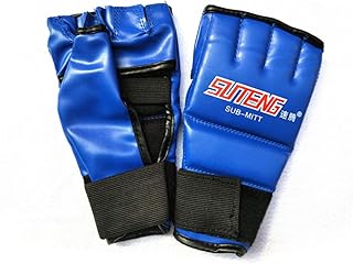 INOOMP Luvas Sem Dedos Luvas Sem Dedos Luvas Sem Dedos Luvas Sem Dedos Luvas Sem Dedos Luvas De Boxe Para Crianças Dedo De Couro Meio Treinamento Respirável Ing Preto