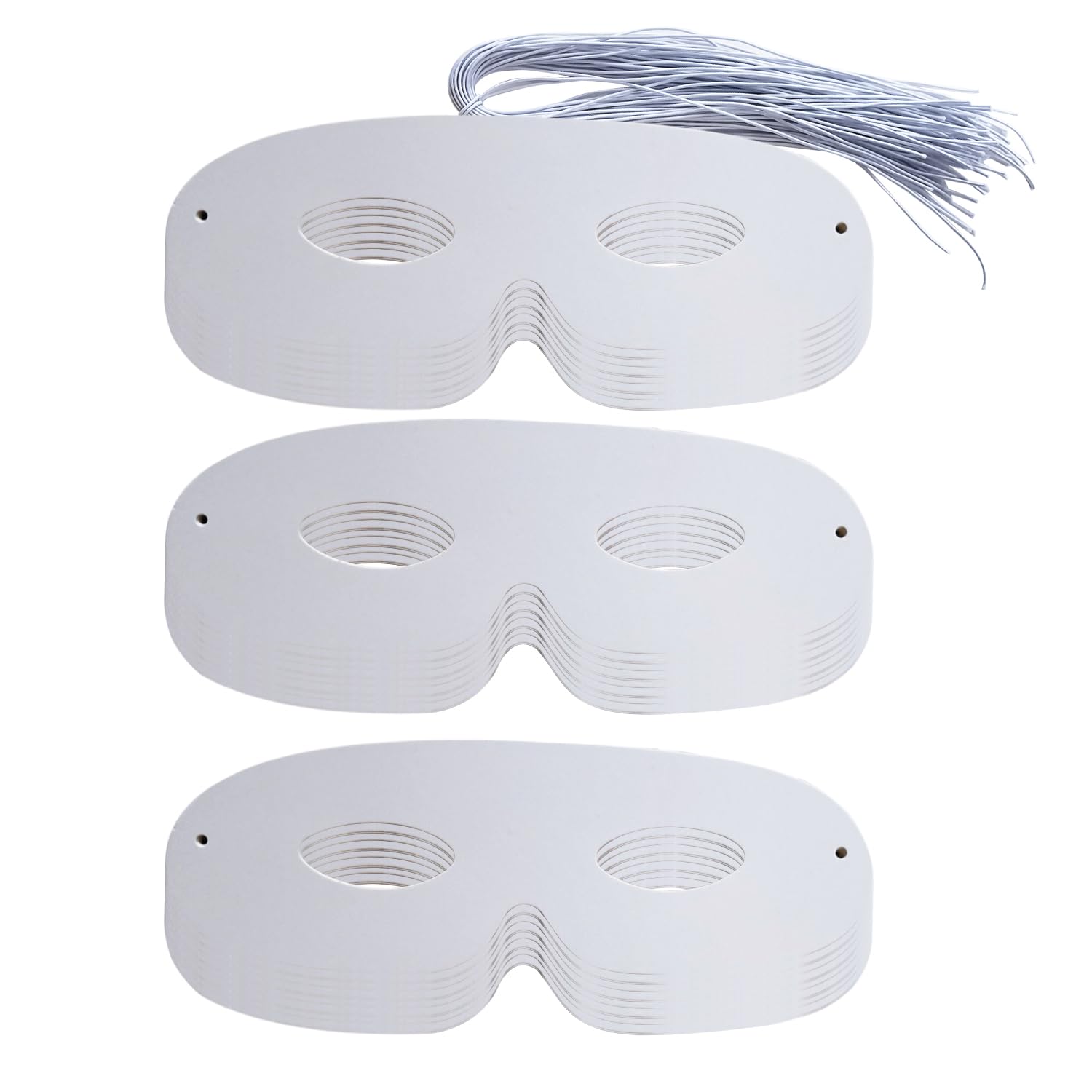 HAICN 80Pcs DIY White Paper Masks - Monster & Card Masks, Die Cut Designs, Free for Boys & Girls Costumes & Toys