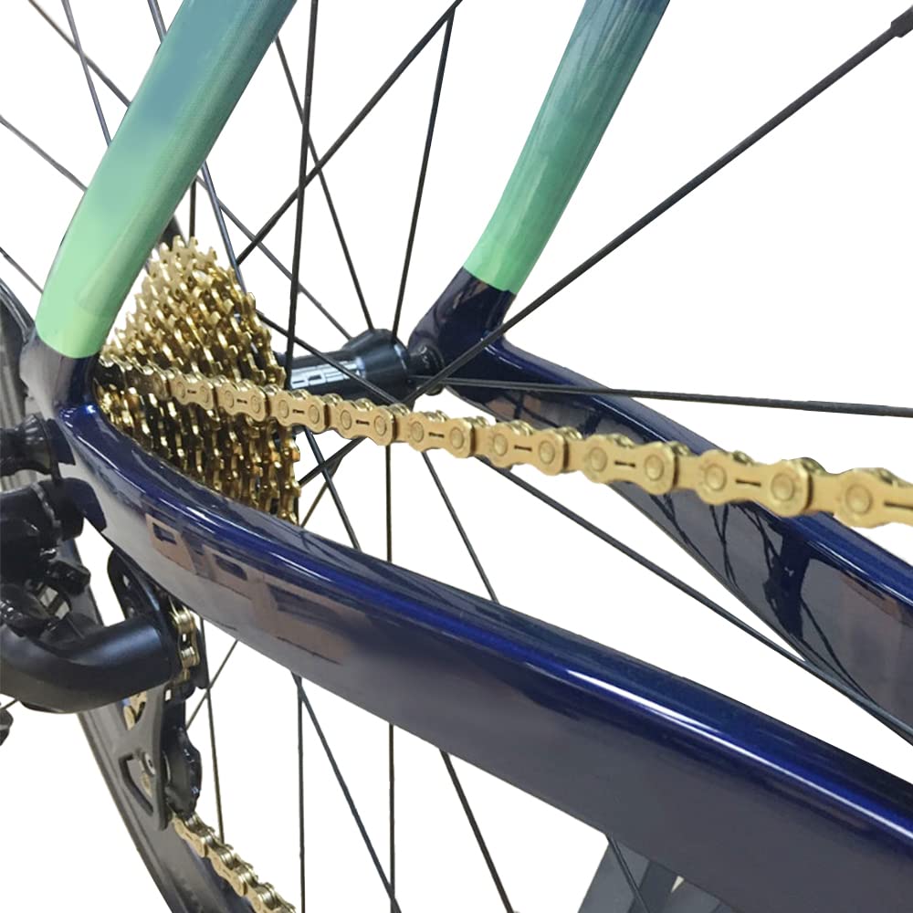 Cadena de Bicicleta Cadena de Bicicleta de 11 velocidades 120 eslabones Cadena de Cambio de Bicicleta de Acero de Alta Resistencia Reemplazo liviano para Campagnolo y
