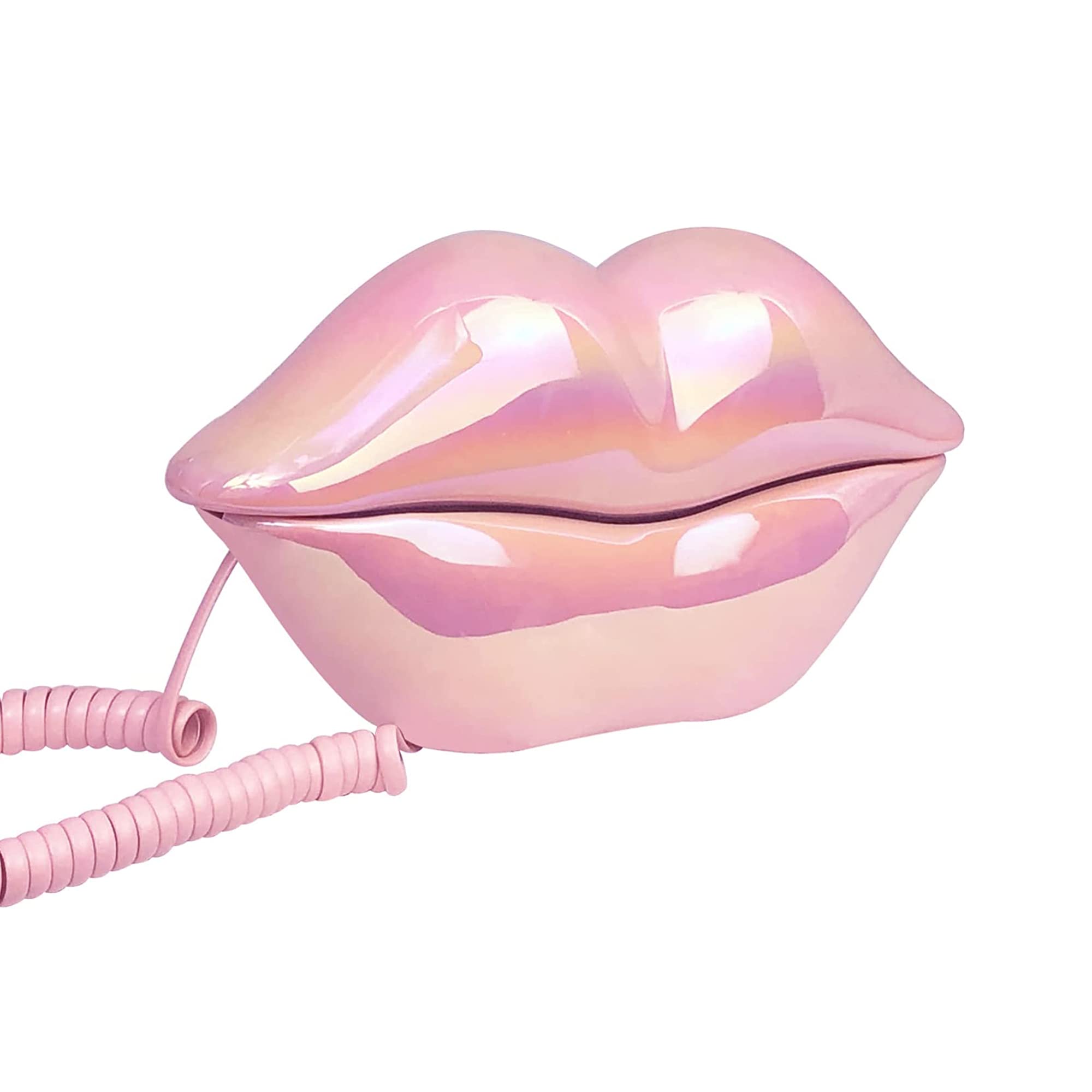 Funny Lip Telephone, With Number Storage Function, Rose Red Landline