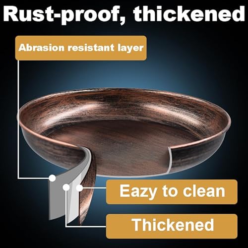 Ouisjyer METAL BIRD BATH S For Outdoors, 2.7 Inch Deep Bird Bath Bowl With Metal Stake For Bird Lovers Gift, Birdbaths & Birdfeeder thumb #8