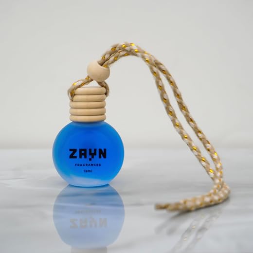 ZAYN PERFUMES (MUSK) Luxury Car Perfume, 15ml, Long Lasting Hanging car perfume, Toxin-Free Oil, Wooden Diffuser