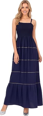 LA LEELA Womens Tube Dress Top Casual Maxi