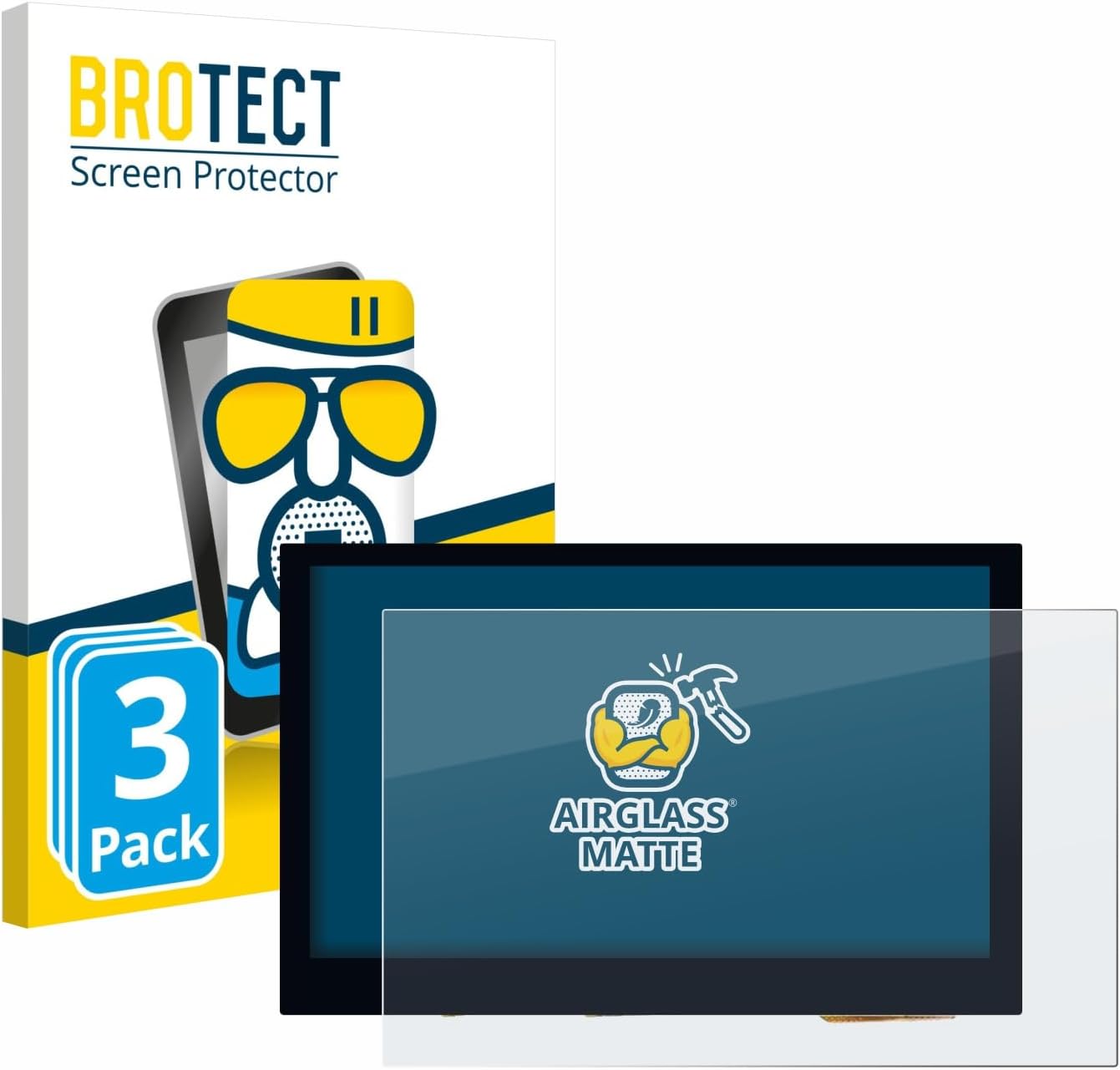 brotect Anti-Glare Glass Screen Protector Matte Compatible with Waveshare 4.3" (3 Pack) - Anti-Scratch 9H Protection Film