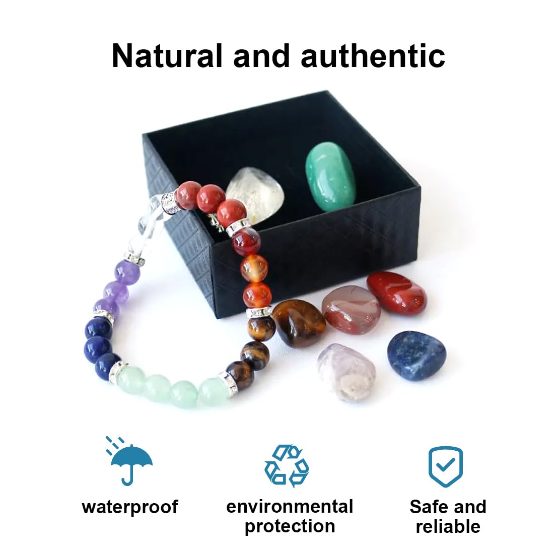 Pietre e Vetro di Mare per fontane da Interno,Gemme,Cristallo Naturale, Pietra Colorata Irregolare, Pietra Grezza Colorata Yoga (Set di 8)
