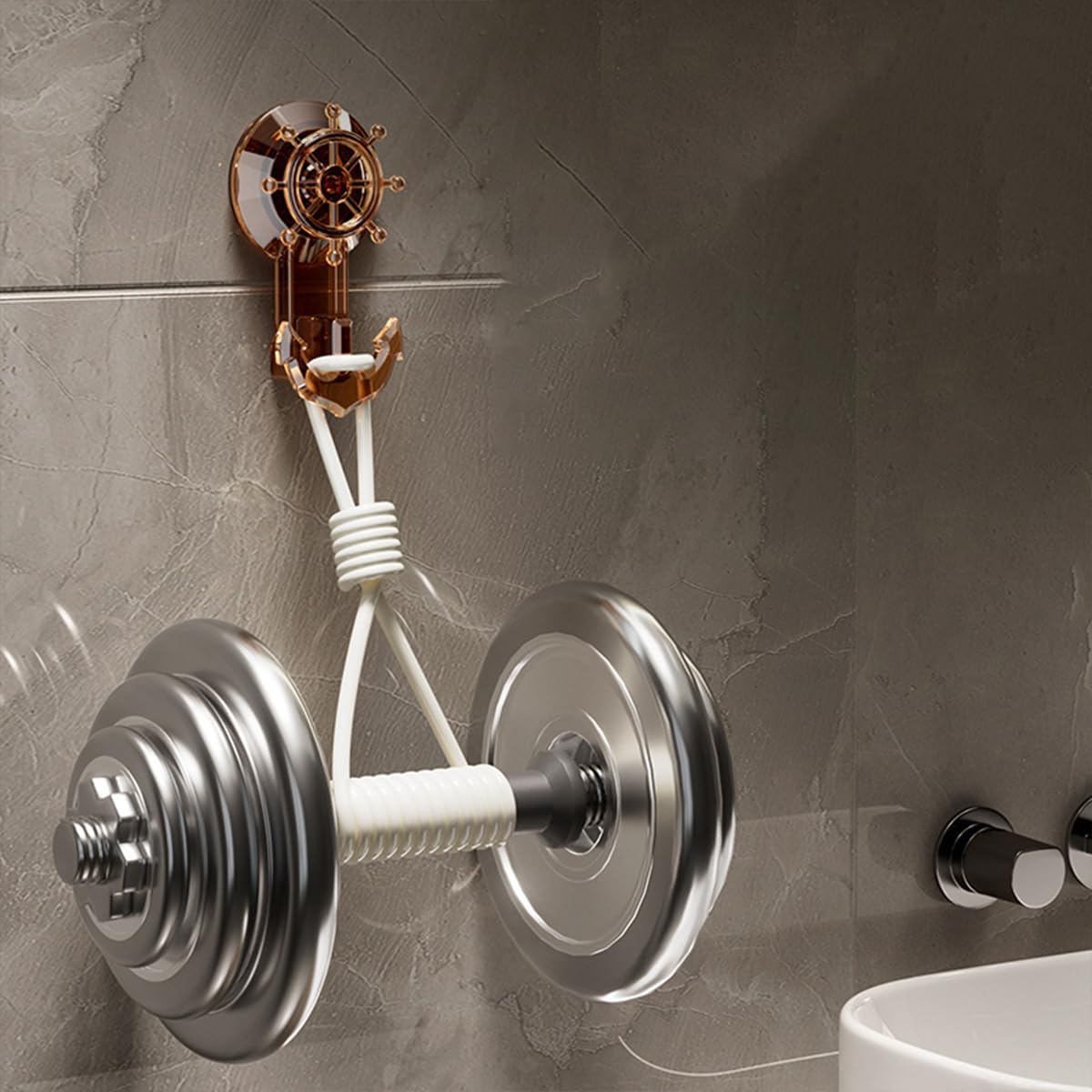 1 Pcs Individually Suction Hooks - Reusable Shower Hooks for Bathroom, Kitchen and Beyond, Punch-Free Hook for a Wide Range of Applications