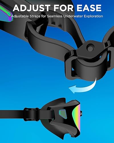 Miniatura 6 de XDX Gafas de natación para niños, paquete de 2 gafas de natación para niños con protección UV, antiniebla sin fugas para niños, niñas, adolescentes