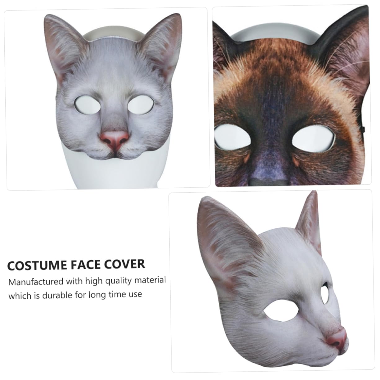 HANABASS 6 Maschere Halloween Realistiche Unisex Copri Volto Animale Halloween Decorazioni Costume Mascherato e Masquerade