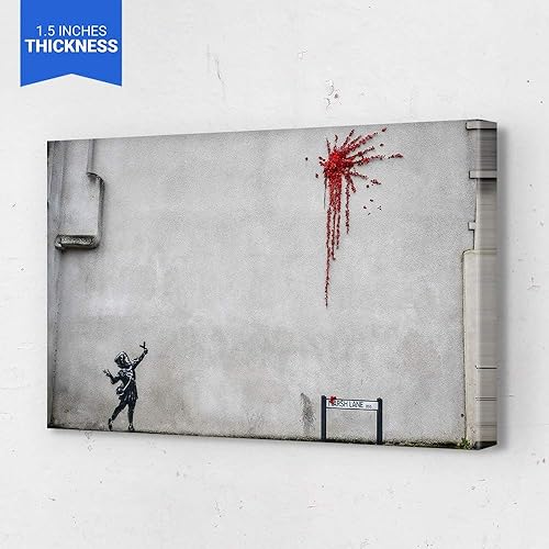 Miniatura 81 de Banksy Graffiti Street Art Colecciones de lienzos de arte callejero. Listo para colgar. Fabricado en Estados Unidos #4#5