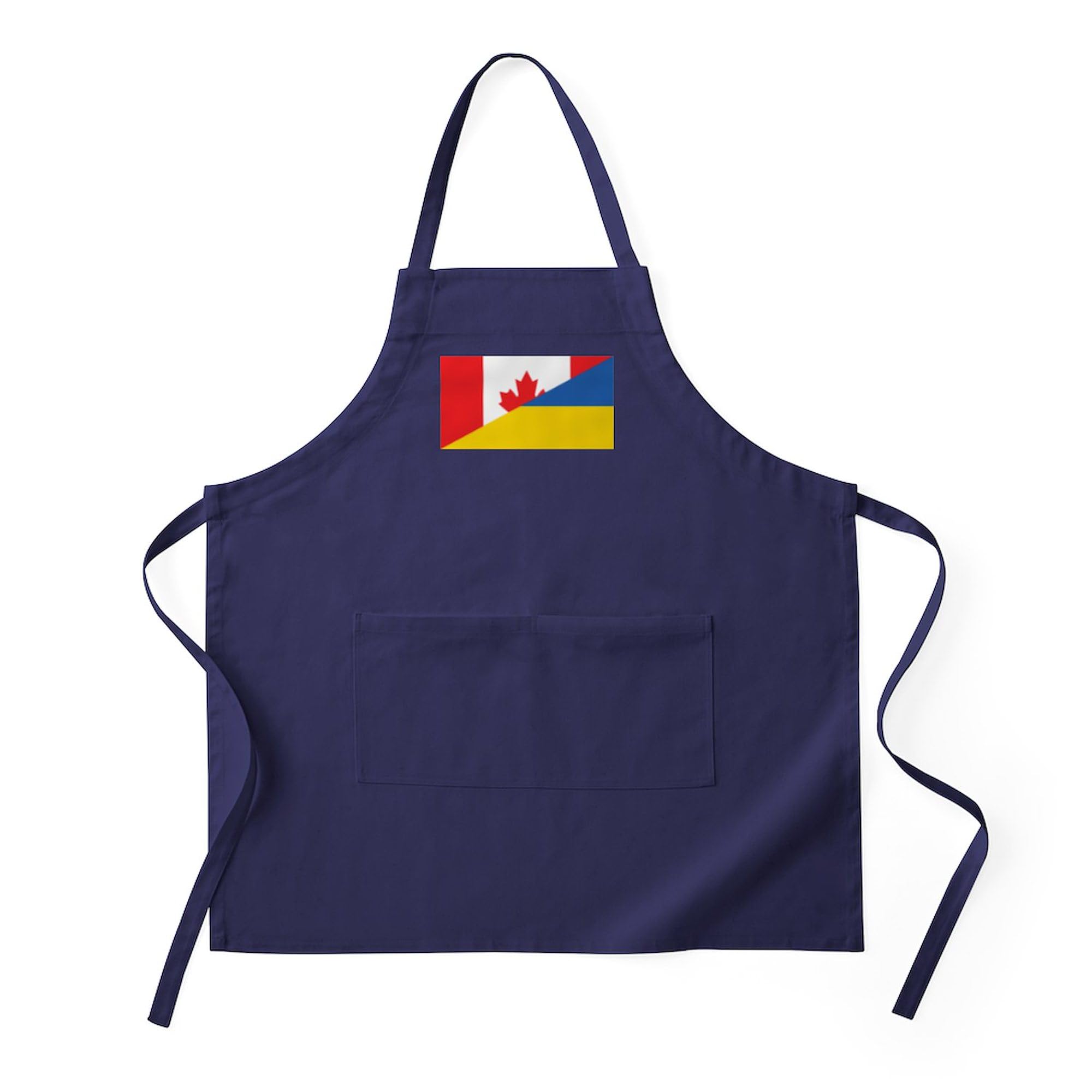 CafePress Canadian Support Towards Ukraine Kitchen Apron with Pockets, Grilling Apron, Baking Apron