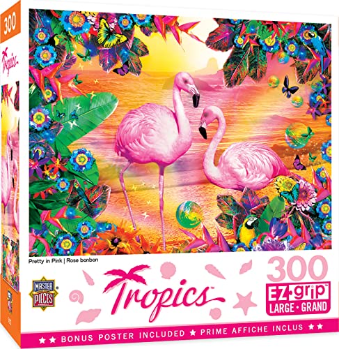 MasterPieces 300 Piece EZ Grip Jigsaw Puzzle - Pretty in Pink - 18"x24"