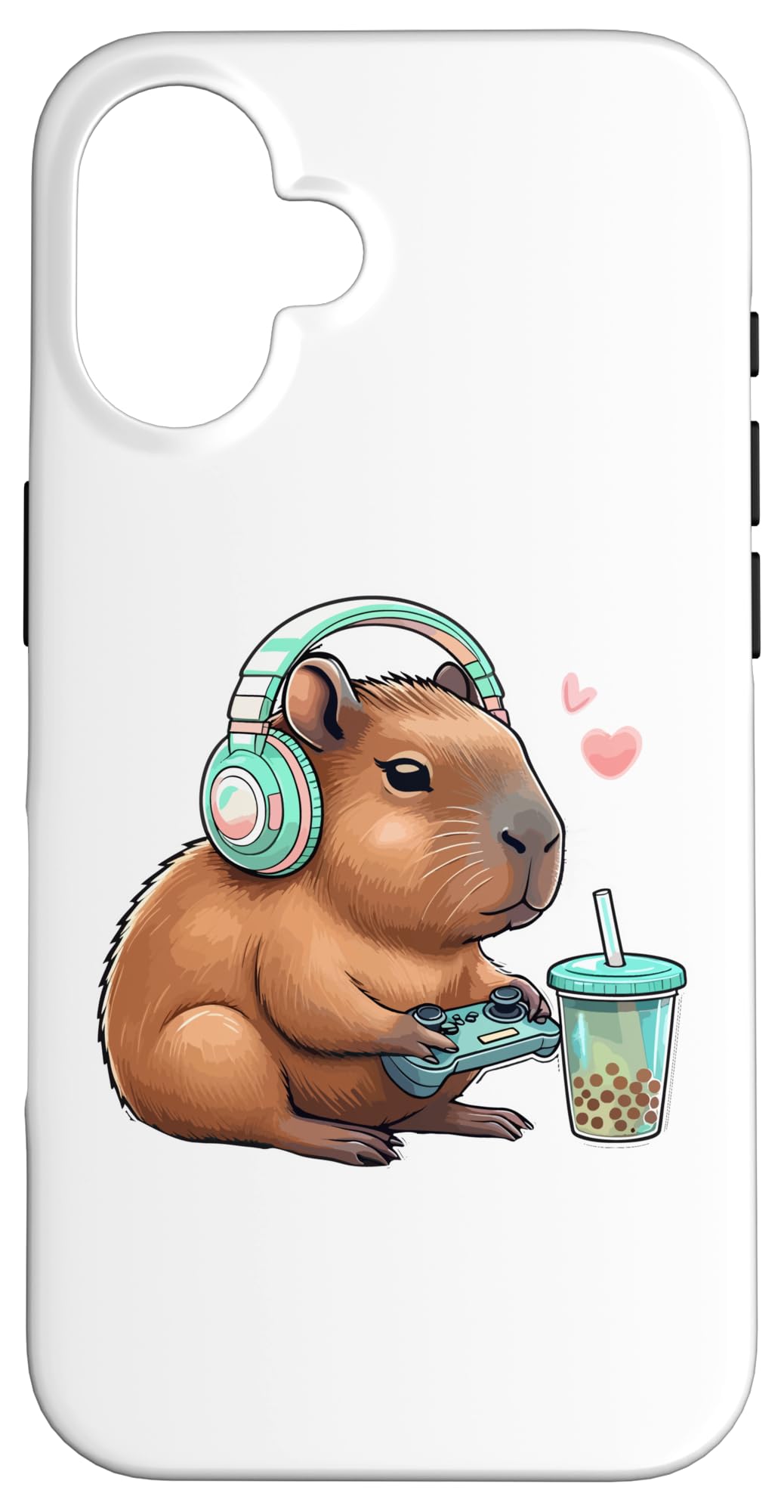 Cute Capybara Anime Capybara Gamer Graphic Kawaii Nerdy Girl Case for iPhone 16