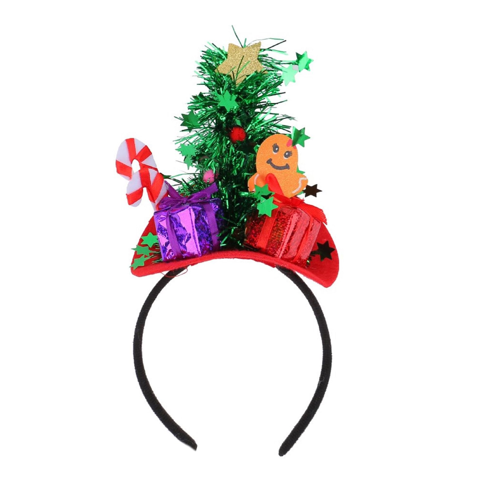 Elnwnnkc Of 4 Christmas Headbands Adjustable Size Hairband Stylish Holiday Headpieces Elegant Party Costume Accessories Family Gathering Decorations