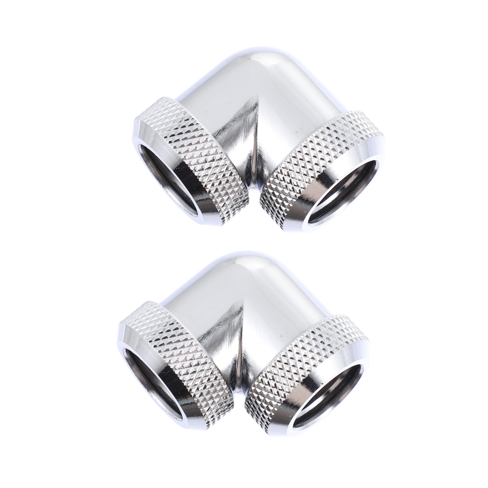 Balacoo 2 Pcs 14mm Brass Angle Connector for Water Cooler Pc 90 Degree Elbow Fitting Leakproof Gasket