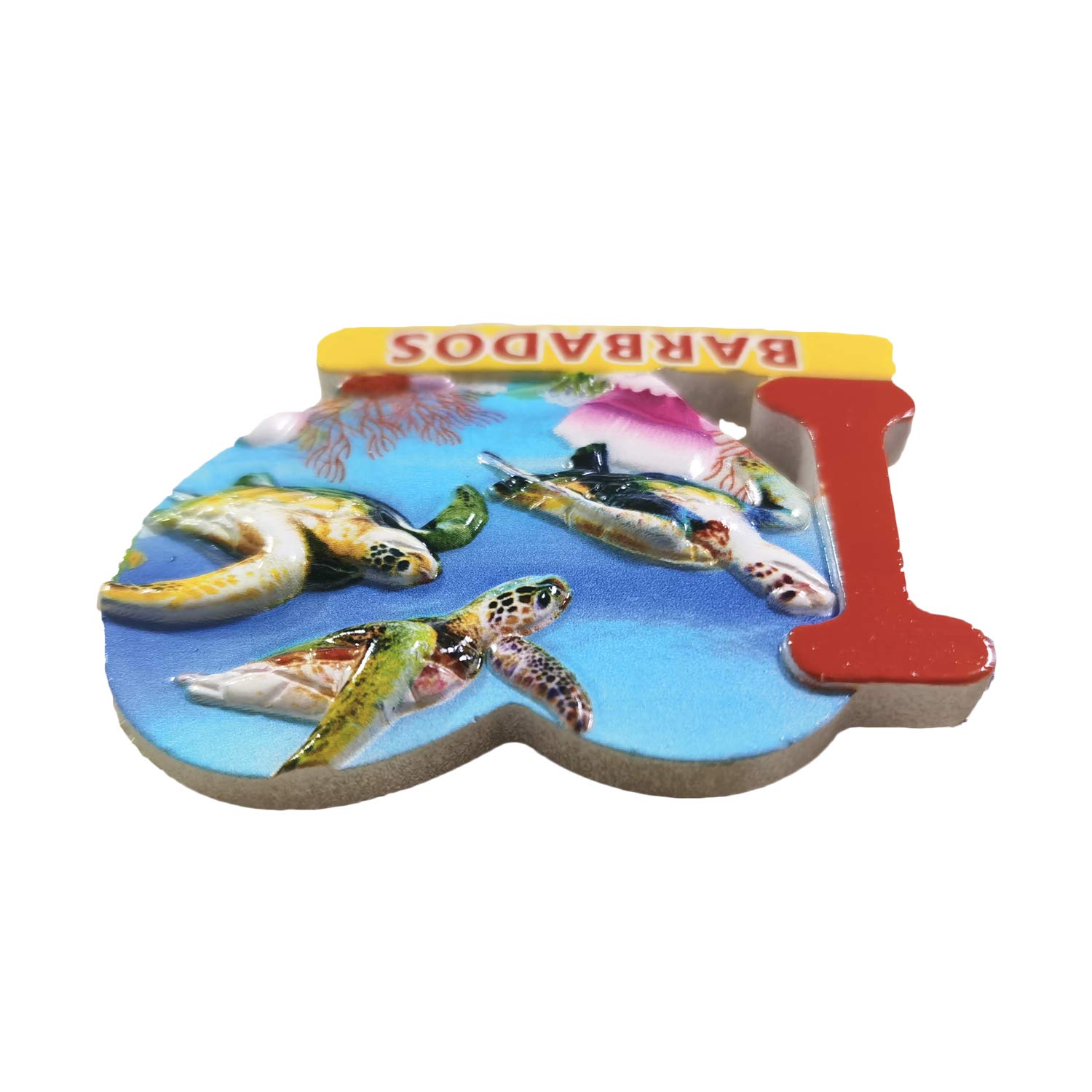 3D Barbados Refrigerator Magnet - Handmade Resin Craft Souvenir For Home Kitchen Decoration