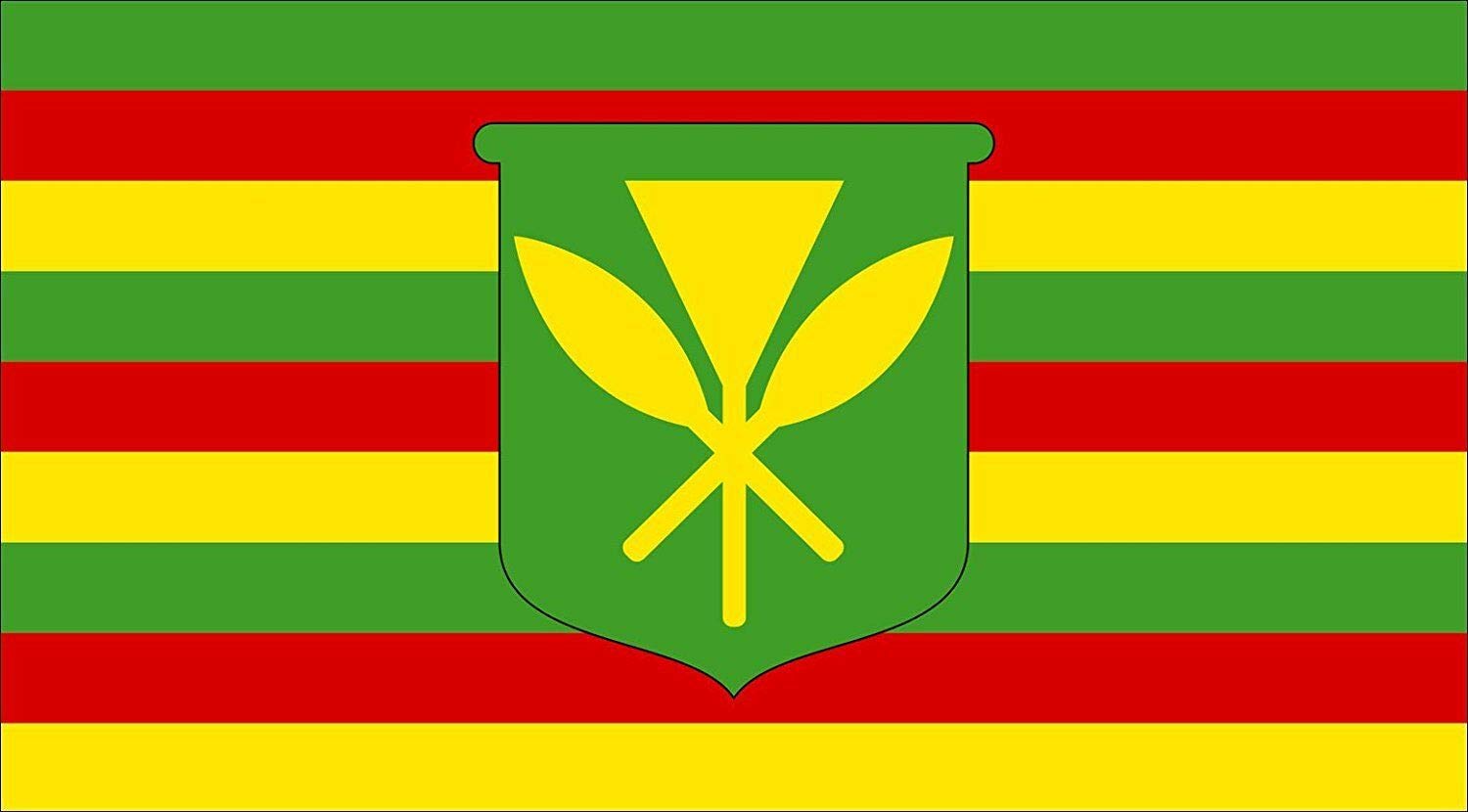 MAGNET 3x5 inch KANAKA MAOLI Flag Sticker - islander pacific native hawaii hawaiian hi Magnetic vinyl bumper sticker sticks to any metal fridge, car, signs