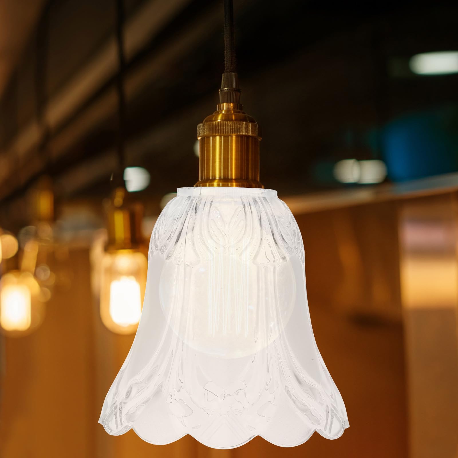Paralume in Vetro Smerigliato Piccolo per Lampada da Soffitto E27, Copertura di Ricambio Resistente e Leggera, Adatto a Lampade a Sospensione e Applique per Arredi Moderni