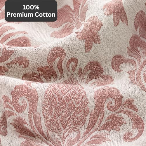 Image of LITO LINEN AND TOWEL Single Bed Solapur Chaddar 100% Cotton Blanket - Reversible Handloom Bedspread for Winter & All Seasons, Soft Breathable Cotton Bedsheet /Blanket - Rust Rose, 60 inchx90 inch