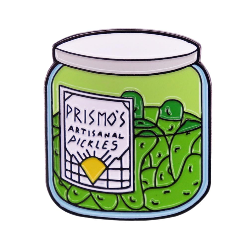 Ficsowy Jar of Pickles Enamel Pins for Women, Men, Teenagers, Cute Brooches DIY Jewelry Accessories for Clothes Backpacks