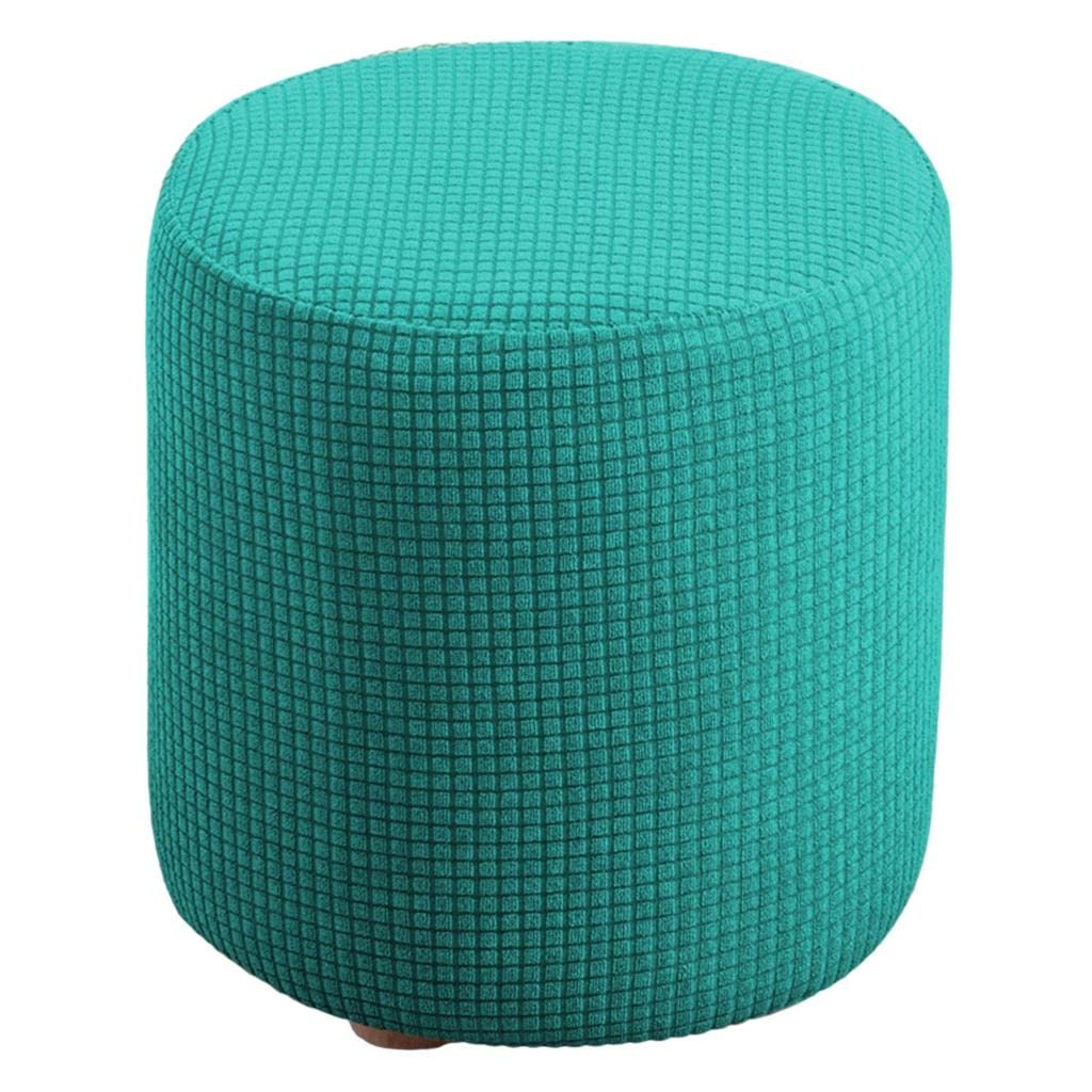 Club Bollywood® Slipcover Stretch Ottoman Furniture Protector Round Couch Sofa Cover Home Dark Green|Home & Garden | Furniture | Benches & Stools|1 Piece Stretch Ottoman Slipcover-image-49