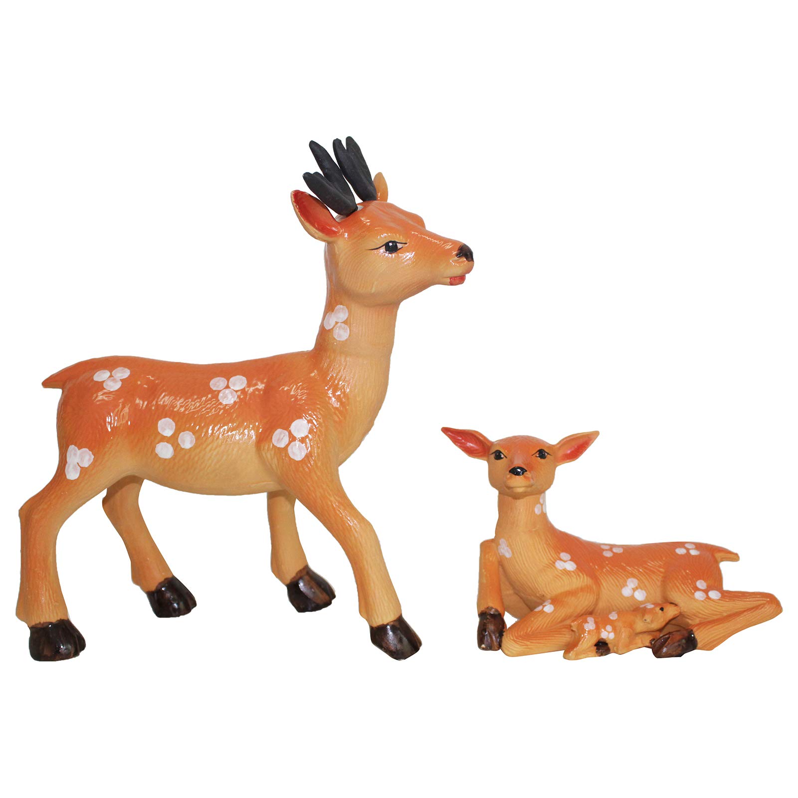 Spring Rose Deer Statues for Garden Decor