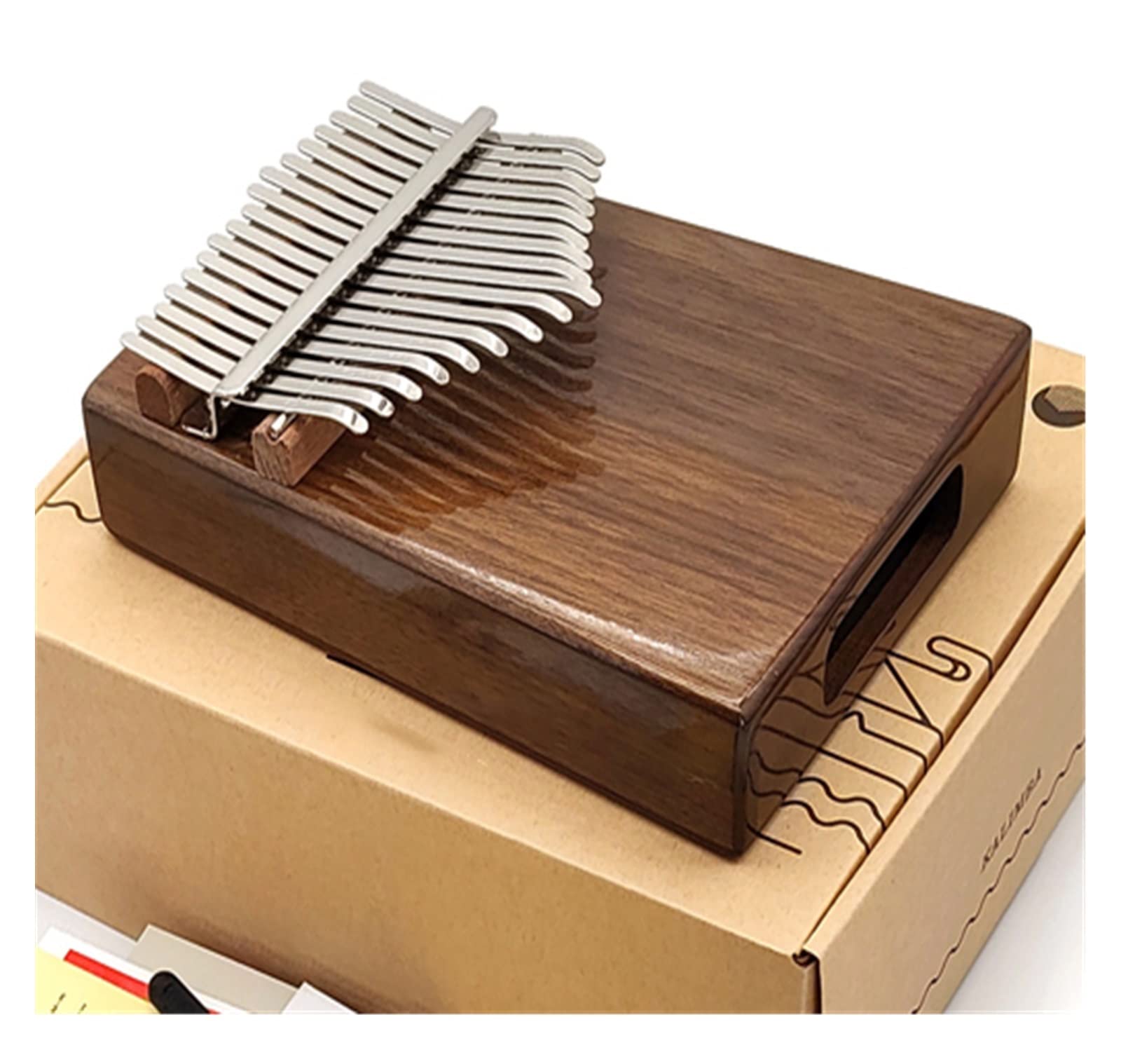alumno Kalimba Teclado De Piano Kalimba De 17 Teclas con Instrumento Musical De Nogal