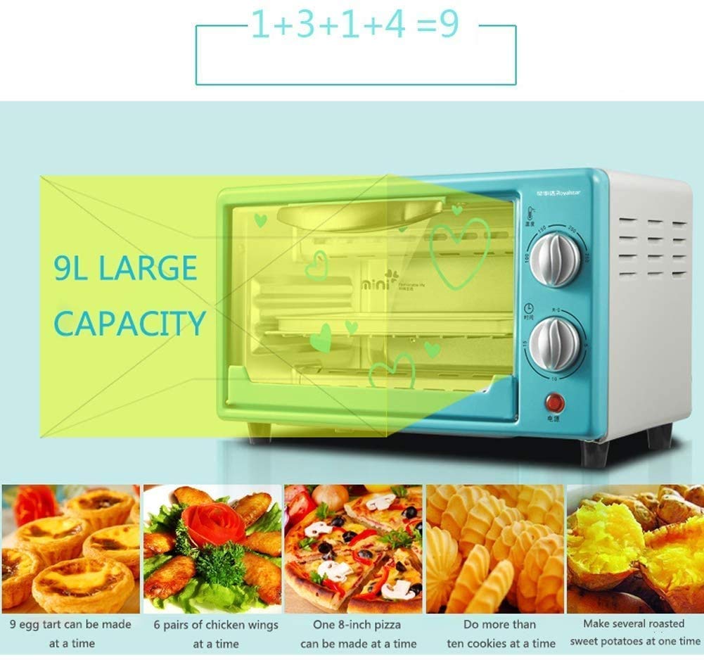 Mini piekarnik elektryczny Pieczenie ze stali nierdzewnej W pełni automatyczny piekarnik Duża pojemność Ciasto Pizza Chleb tostowy Domowy toster Mini piekarniki 9 l Przydatne