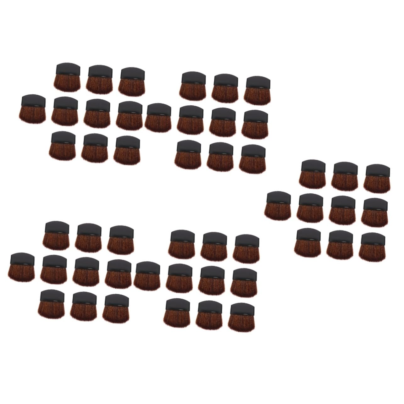 SEWACC 50 Pièces Mini Brosse Pinceau de Peinture Artistique Pinceau Plat Pinceau Sumi balayette Control Pinceau Blush Pinceau Aquarelle portatif Pinceau d'artiste Multifonction Bois Black