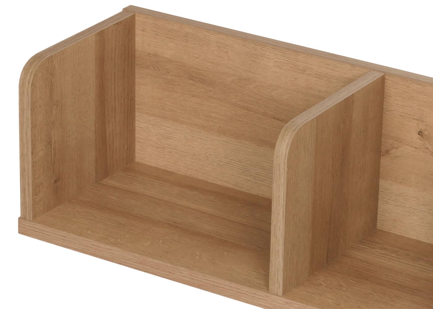 Mendler HWC-M48 - Estantería de pared (3 compartimentos, 20 x 120 x 21 cm), color natural | Estantería suspendida, estantería de madera, estantería flotante