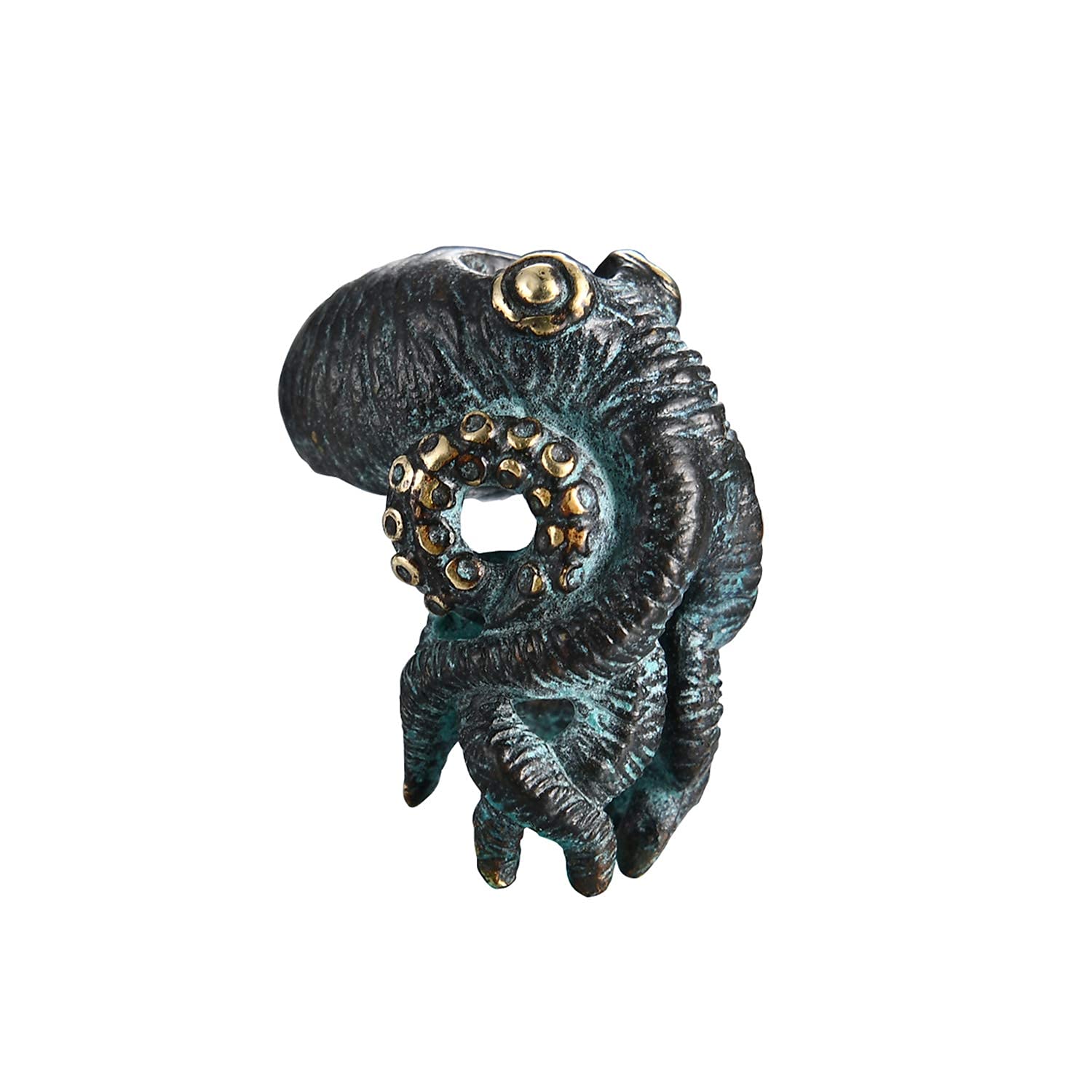 Paracord Bead Hand-Casted Skin Texture Bead Brass Charms EDC Accessories for Pendant Buckle,Keychain Pendant,Knife Lanyard,Zipper Pull