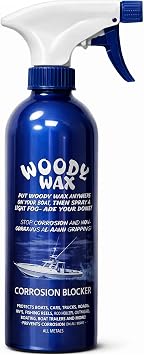 Woody Wax Boat Spray, Non-Skid Deck Wax & Professional Metal Restorer, All-In-One Marine Protection for Decks, Hulls & Towers, No-Buff Formula Against Corrosion, Saltwater & UV Damage, 16 Oz
