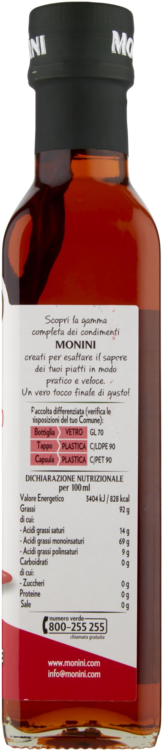 Monini Condimento Aromatizzato al Peperoncino con Olio d'Olivo, 250 Millilitri - 2