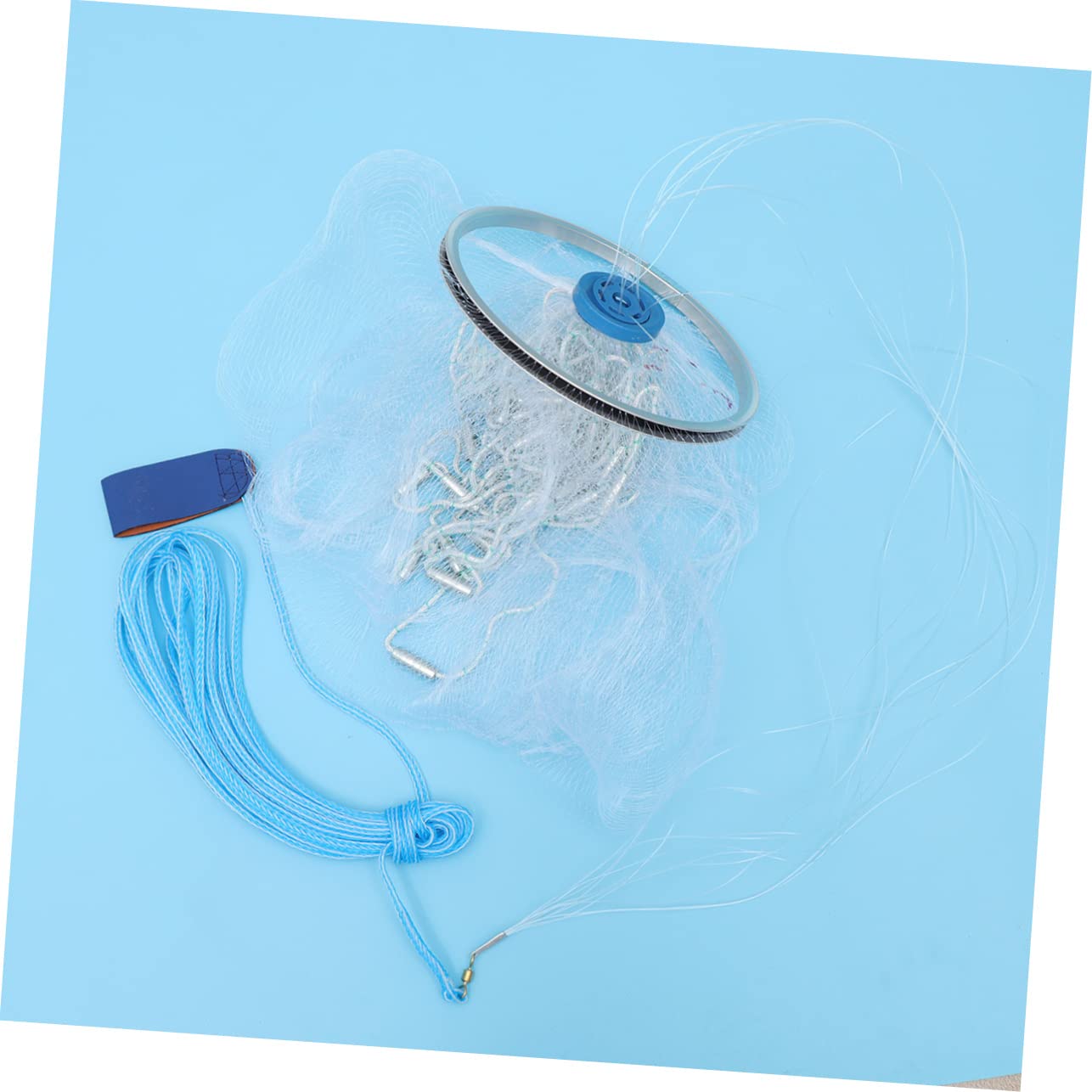 Lot de 2 épuisettes de pêche Pliables en Maille Blanche (Blanc x 2 pièces, Taille 4 x 2 pièces)